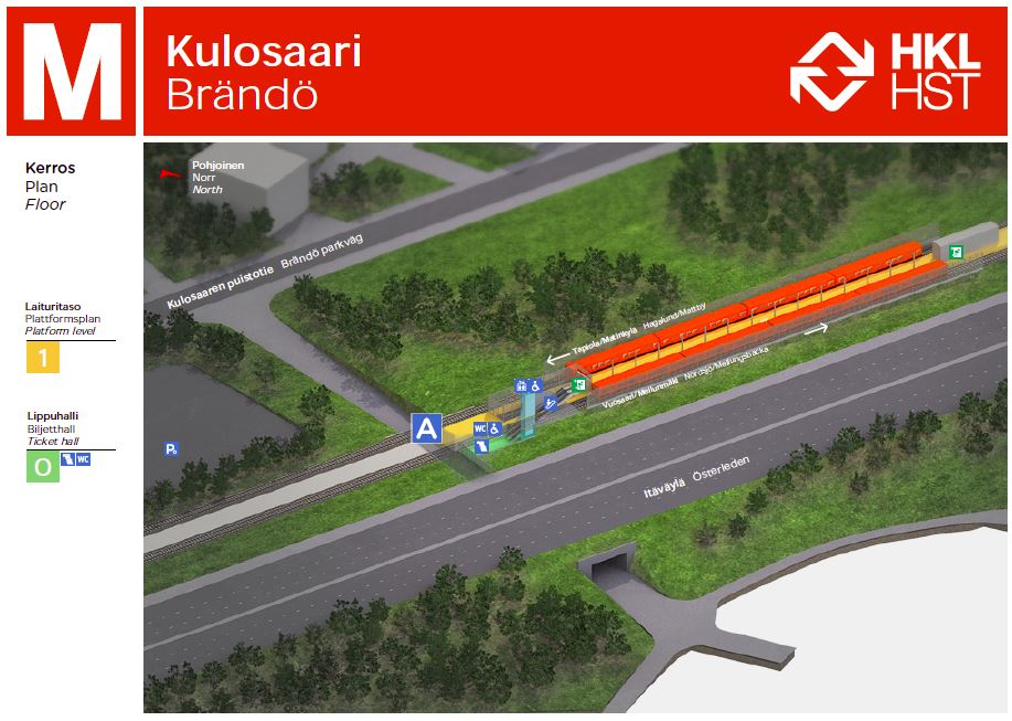 Picture of service point: Kulosaari metro station A