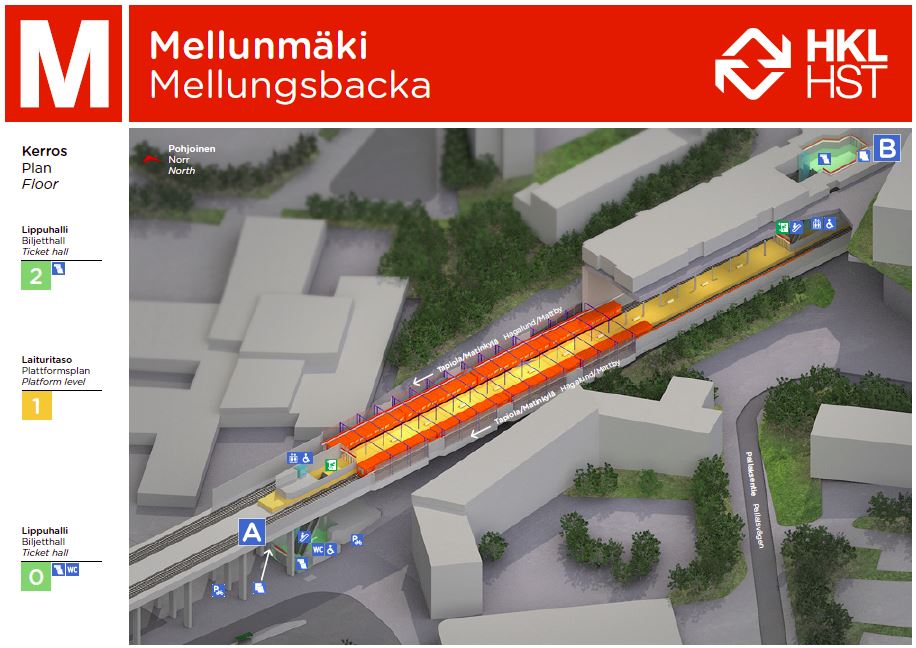 Picture of service point: Mellunmäki metro station A