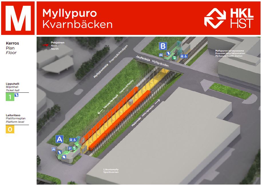Kuva toimipisteestä: Myllypuron metroasema B