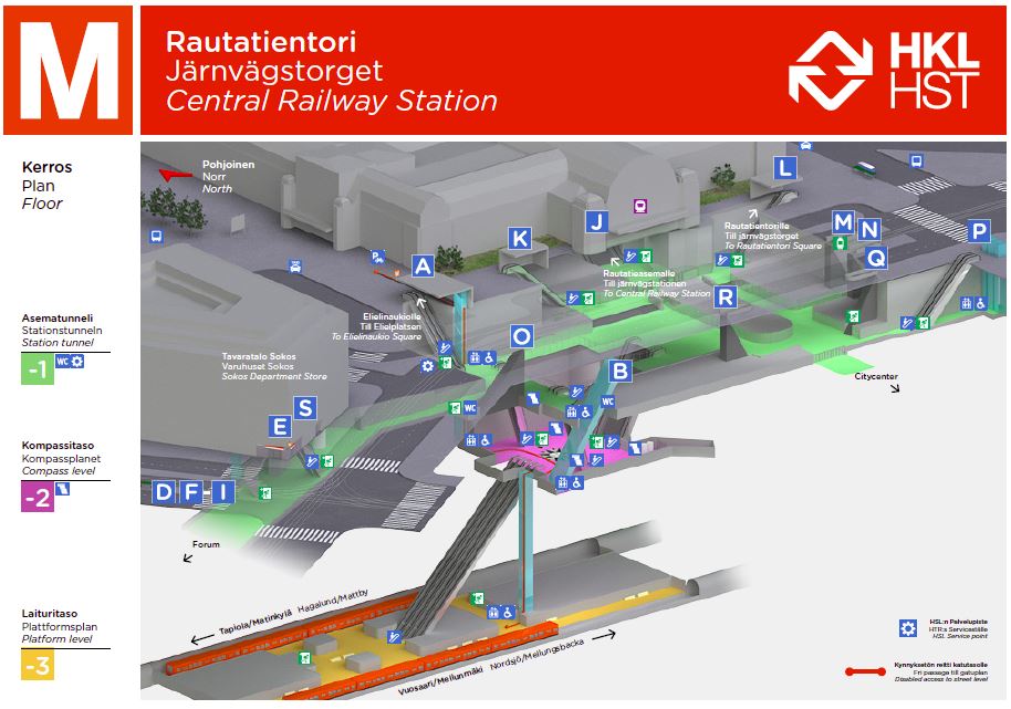 Picture of service point: Central railway station metro station A