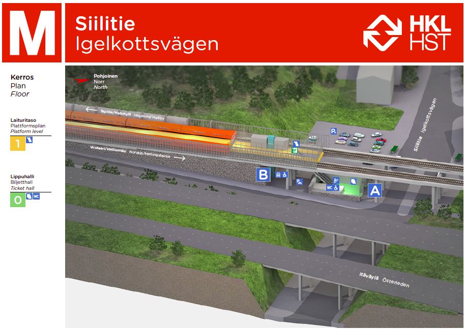 Picture of service point: Siilitie metro station A