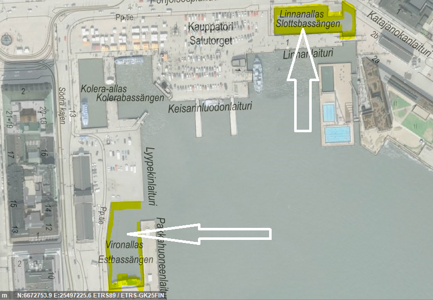Picture of service point: Kauppatori, Vironallas, veneiden lyhytaikainen kiinnittyminen