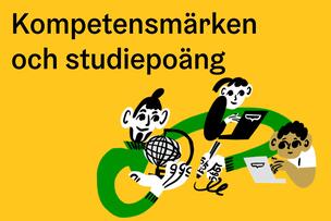 Piirroskuva jossa erilaisia opiskelijoita.