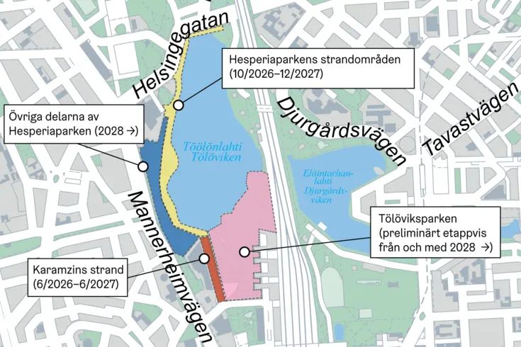 Området kring Tölöviken rustas upp till ny prakt bit för bit.