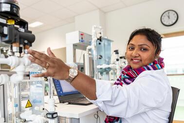 Student inom processindustrin.